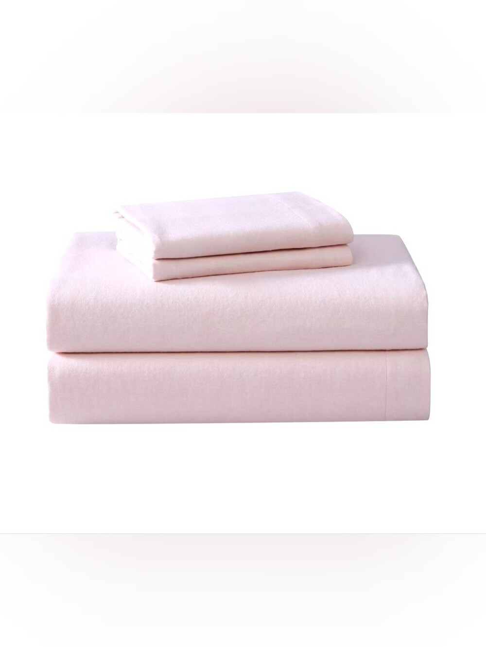 Queen Solid Flannel Sheet Set Pink - Laura Ashley NEW